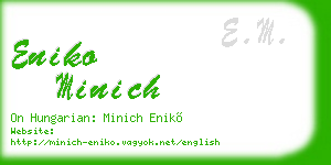eniko minich business card