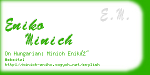 eniko minich business card